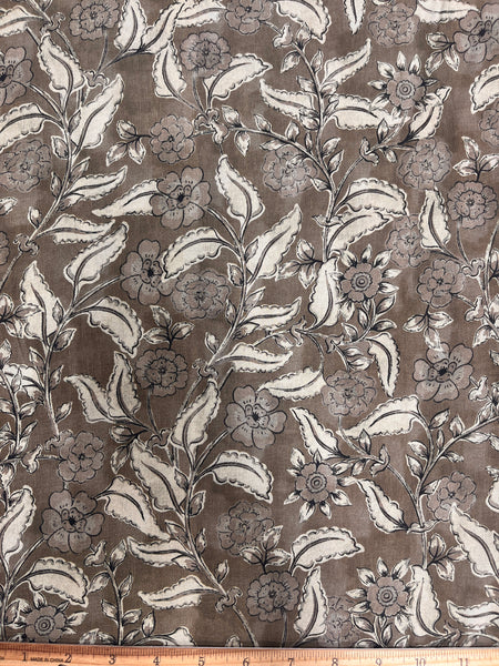 RV-8090W-B RETRO FLORAL PRINT VISCOSE RAYON. ITALY.