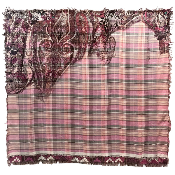 DS-1024 "LA STELLA" - ETRO DIGITAL PRINT WOOL ALPACA SILK SCARF. MADE IN ITALY