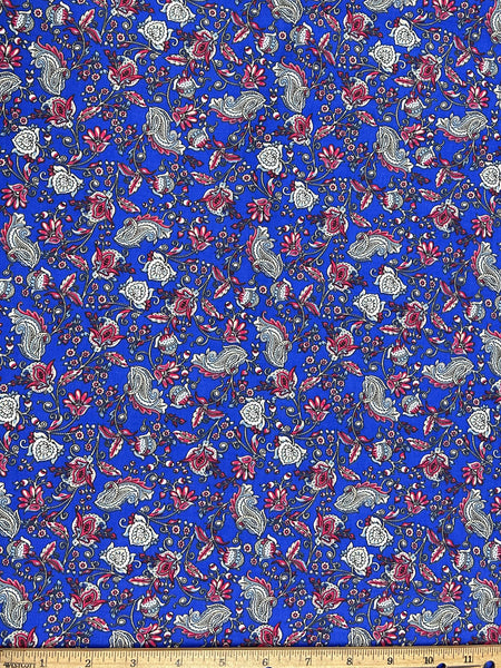 CP-8069W FLORAL PRINT LIGHT WEIGHT COTTON DENIM. ITALY