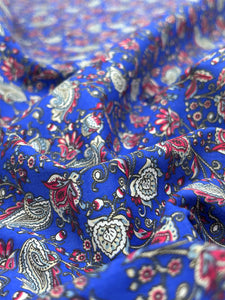 CP-8069W FLORAL PRINT LIGHT WEIGHT COTTON DENIM. ITALY