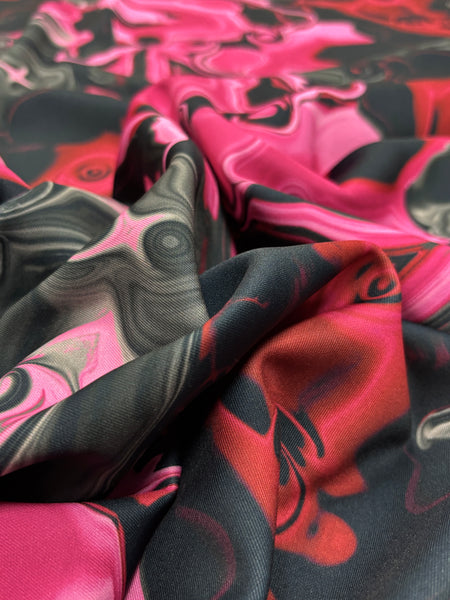 SCK-9053W-A ABSTRACT PRINT NEOPRENE PONTE KNIT. ITALY