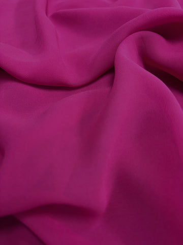 S-9112W DRAGONFRUIT COLOR SILK GEORGETTE. FRANCE.