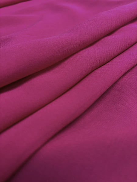 S-9112W DRAGONFRUIT COLOR SILK GEORGETTE. FRANCE.