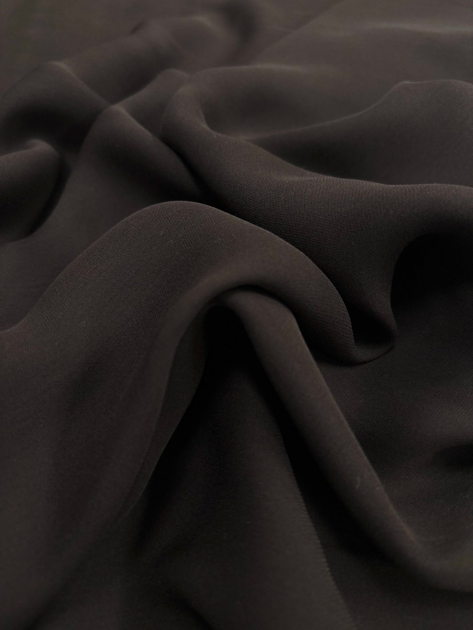 S-9113W ESPRESSO COLOR SILK GEORGETTE. FRANCE.