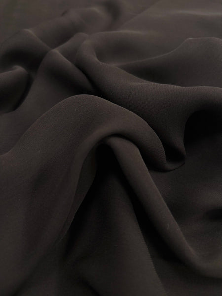 S-9113W ESPRESSO COLOR SILK GEORGETTE. FRANCE.