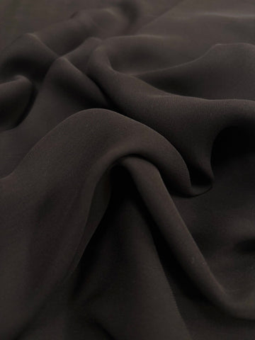 S-9113W ESPRESSO COLOR SILK GEORGETTE. FRANCE.