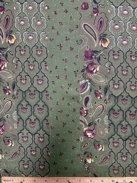 WC-9156W PASILEY PRINT WOOL SILK CHALLIS FLANNEL. ITALY