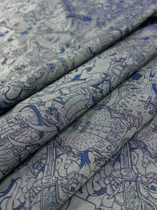 CP-8046W DEEP SEA PRINT COTTON CHAMBRAY. LEGGIUNO. ITALY