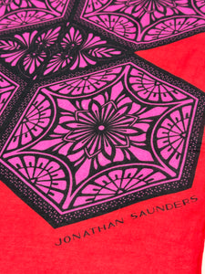 DS-1023 “KALEIDOSCOPE" - JONATHAN SAUNDERS DIGITAL PRINT CASHMERE MODAL SCARF. MADE IN ITALY