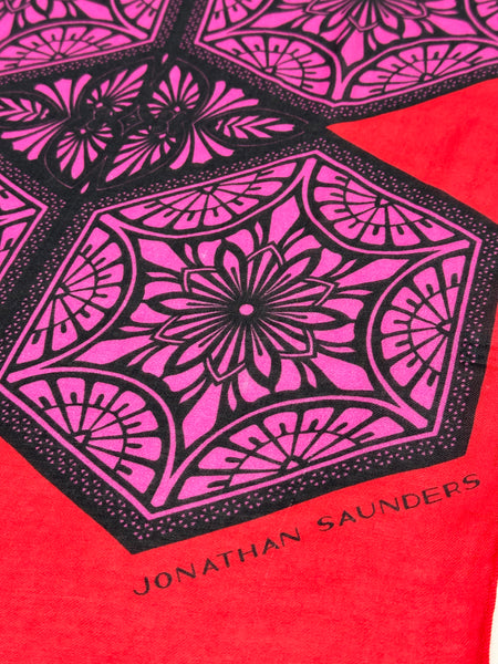 DS-1023 “KALEIDOSCOPE" - JONATHAN SAUNDERS DIGITAL PRINT CASHMERE MODAL SCARF. MADE IN ITALY