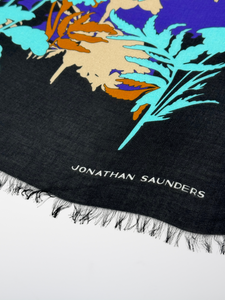 DS-1031 “NEBULA FLORA" - JONATHAN SAUNDERS DIGITAL PRINT CASHMERE MODAL SCARF. MADE IN ITALY