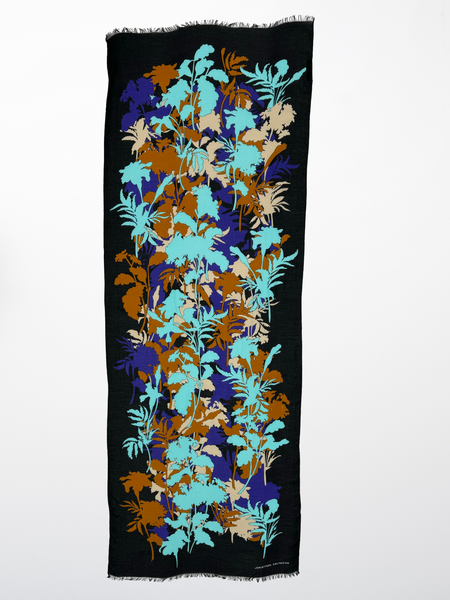 DS-1031 “NEBULA FLORA" - JONATHAN SAUNDERS DIGITAL PRINT CASHMERE MODAL SCARF. MADE IN ITALY