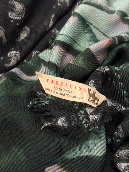 VL-7006 “ODILE" - VASSILISA DIGITAL PRINT CASHMERE MODAL SCARF. MADE IN ITALY