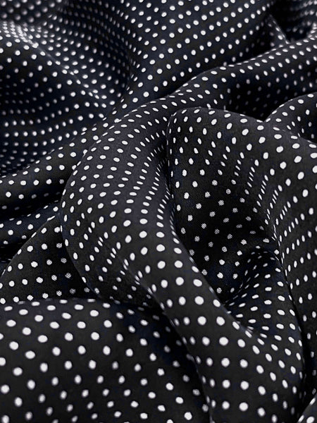 RV-8035W POLKA DOTS PRINT VISCOSE CHALLIS. ITALY