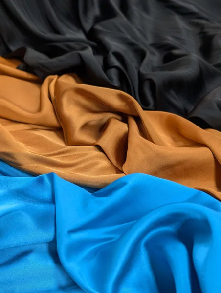 RV-9043W-C JET BLACK STRETCH VISCOSE CHARMEUSE. ITALY