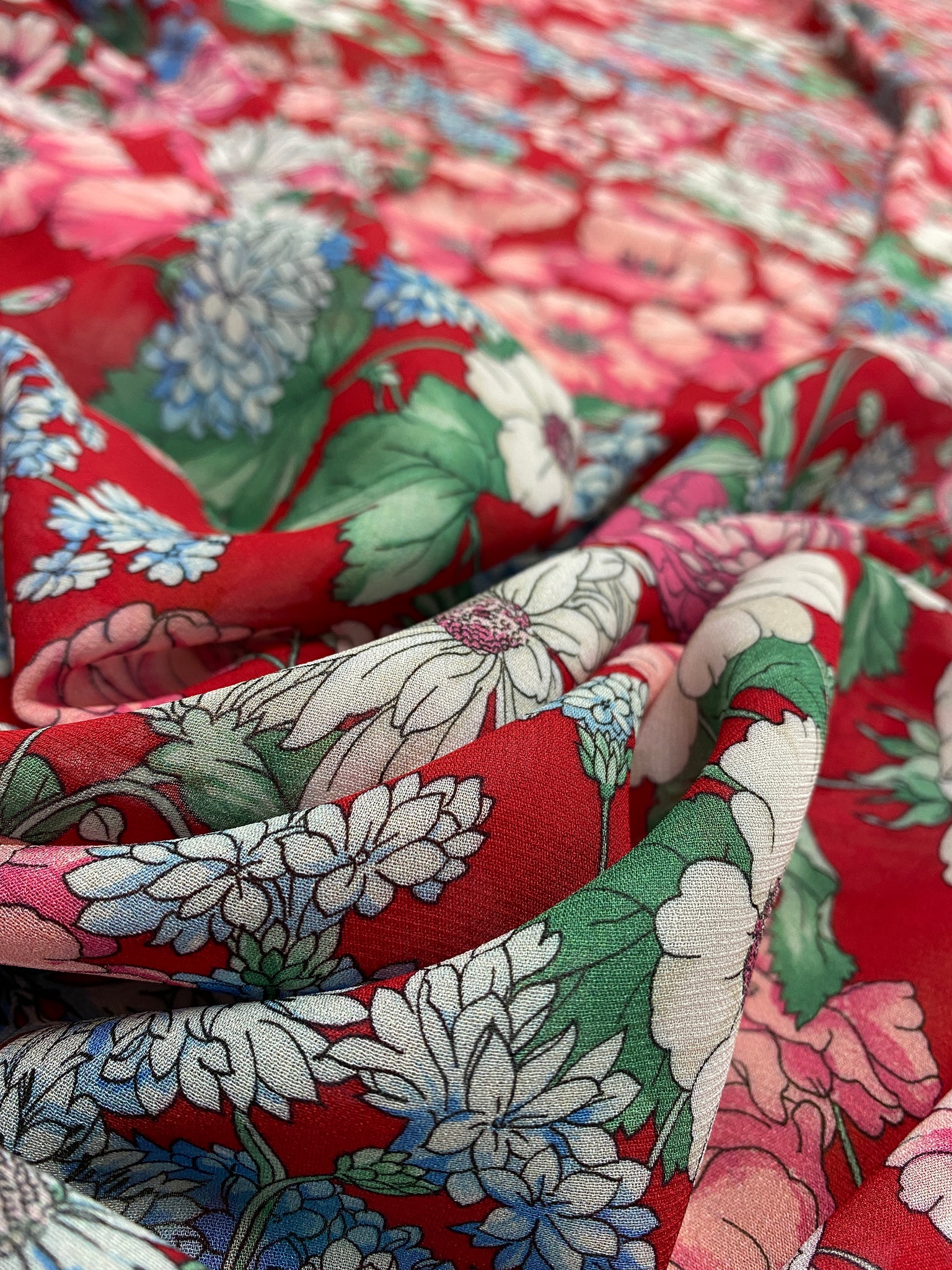 BFS-222 FLORAL VISCOSE GEORGETTE. FRANCE.