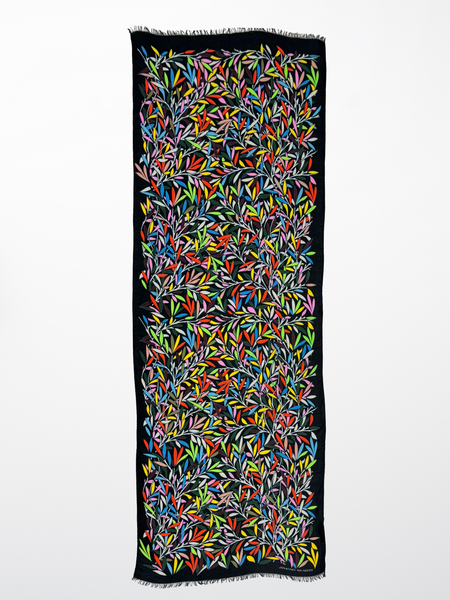 DS-1030 “RAINBOW FERNS" - JONATHAN SAUNDERS DIGITAL PRINT CASHMERE MODAL SCARF. MADE IN ITALY