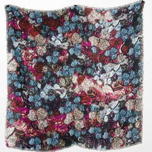 MK-2003 “ROYAL FOLIAGE" - MARY KATRANTZOU DIGITAL PRINT CASHMERE MODAL SCARF. MADE IN ITALY