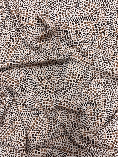 RV-9122W RAIN DROP DOT PRINT VISCOSE CHALLIS. ITALY