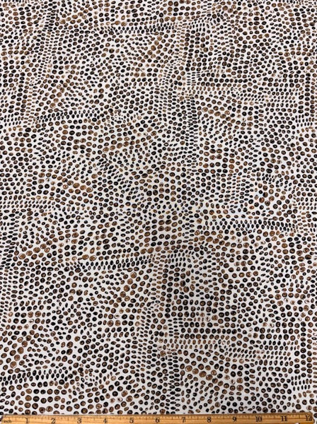 RV-9122W RAIN DROP DOT PRINT VISCOSE CHALLIS. ITALY