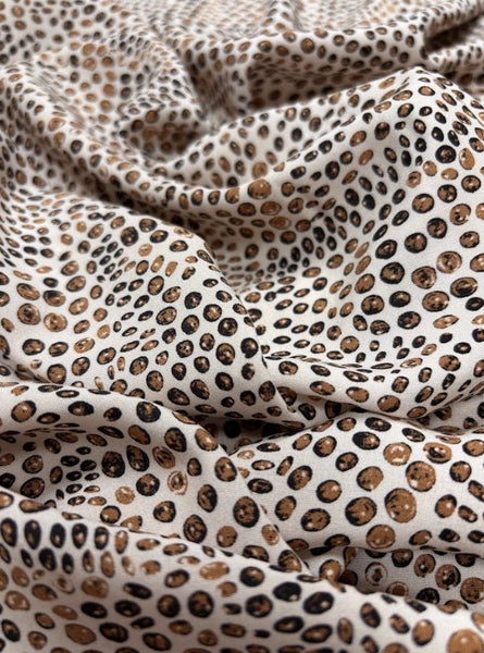 RV-9122W RAIN DROP DOT PRINT VISCOSE CHALLIS. ITALY
