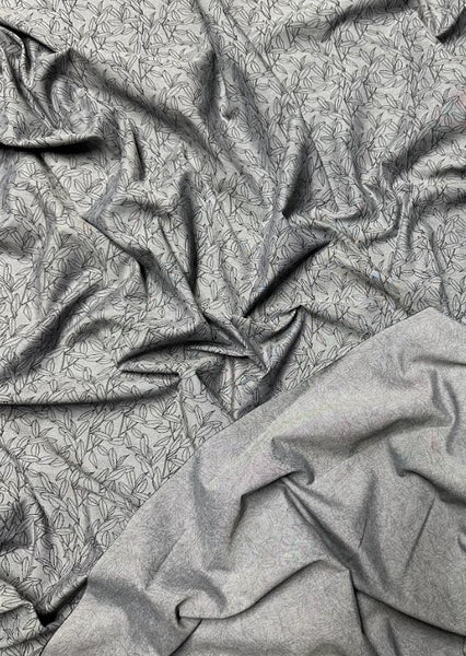 CP-9129W-B DESIGNER LEAF OUTLINE PRINT OXFORD COTTON. HUGO BOSS. ITALY