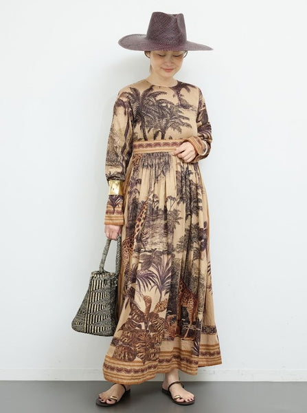 CP-9130W DESIGNER SAFARI PRINT COTTON LAWN PANEL. ITALY