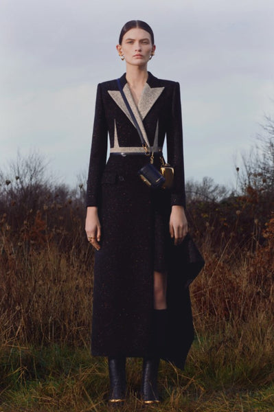 WC-9150W DESIGNER VIRGIN WOOL SILK FLAT PIN BOUCLE. ALEXANDER MCQUEEN. ITALY