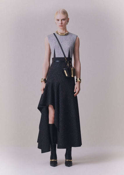 WC-9150W DESIGNER VIRGIN WOOL SILK FLAT PIN BOUCLE. ALEXANDER MCQUEEN. ITALY