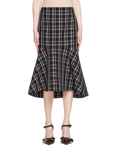 WC-8079W DESIGNER REVERSIBLE MEDIUM WEIGHT PLAID WOOL. BALENCIAGA. ITALY.