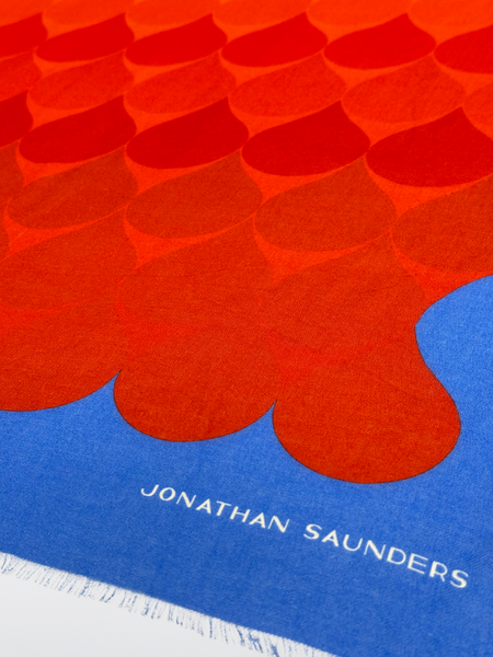 DS-1027 “SUNSET DRIZZLE" - JONATHAN SAUNDERS DIGITAL PRINT CASHMERE MODAL SCARF. MADE IN ITALY