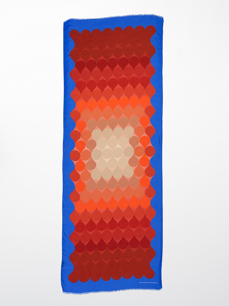 DS-1027 “SUNSET DRIZZLE" - JONATHAN SAUNDERS DIGITAL PRINT CASHMERE MODAL SCARF. MADE IN ITALY