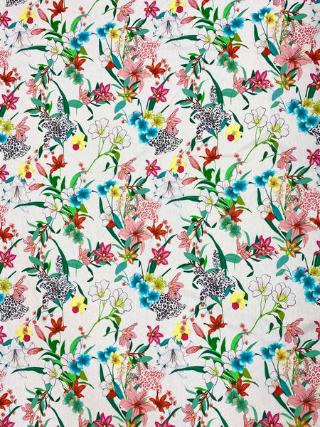 CP-7572W TROPICAL FLORAL PRINT COTTON POPLIN. ITALY