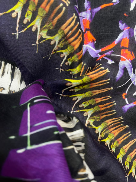 PP-5004 "SACRED DANCE" - PETER PILOTTO DIGITAL PRINT CASHMERE MODAL SCARF. MADE IN ITALY