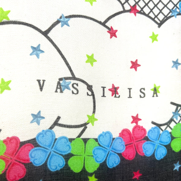 VL-7000 "PEACE AND LUCK" - VASSILISA DIGITAL PRINT MODAL AND CASHMERE SCARF. MADE IN ITALY
