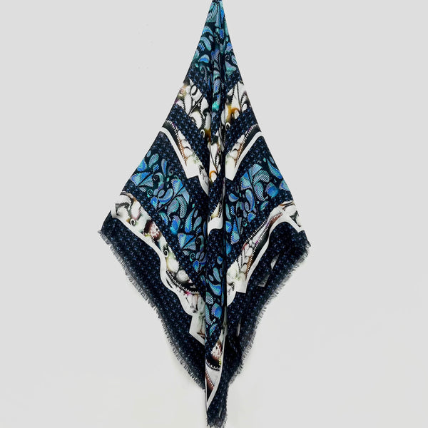 PP-5000 "PAISLEY" - PETER PILOTTO DIGITAL PRINT CASHMERE MODAL SCARF. MADE IN ITALY