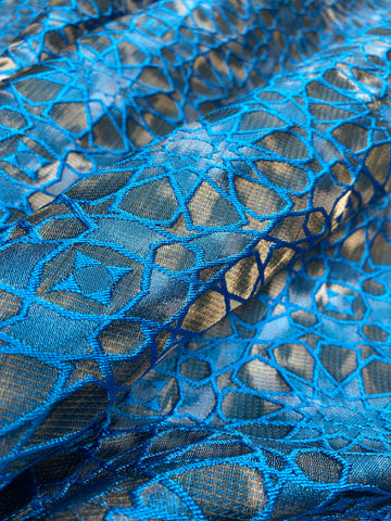 Italian jacquard in sky blue color