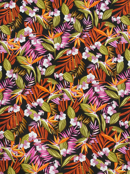 CP-7769W TROPICAL PRINT COTTON SATEEN. ITALY