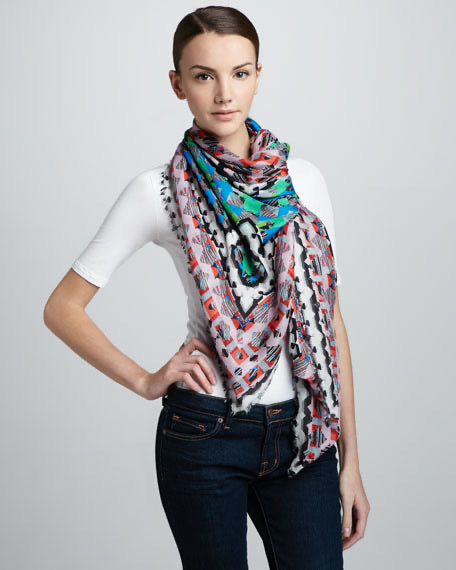 DS-2012 "FOGO" - PETER PILOTTO DIGITAL PRINT CASHMERE MODAL SCARF. MADE IN ITALY