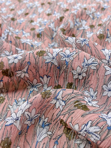 S-7644W SPRING FLORAL PRINT SILK VISCOSE CREPON. ITALY