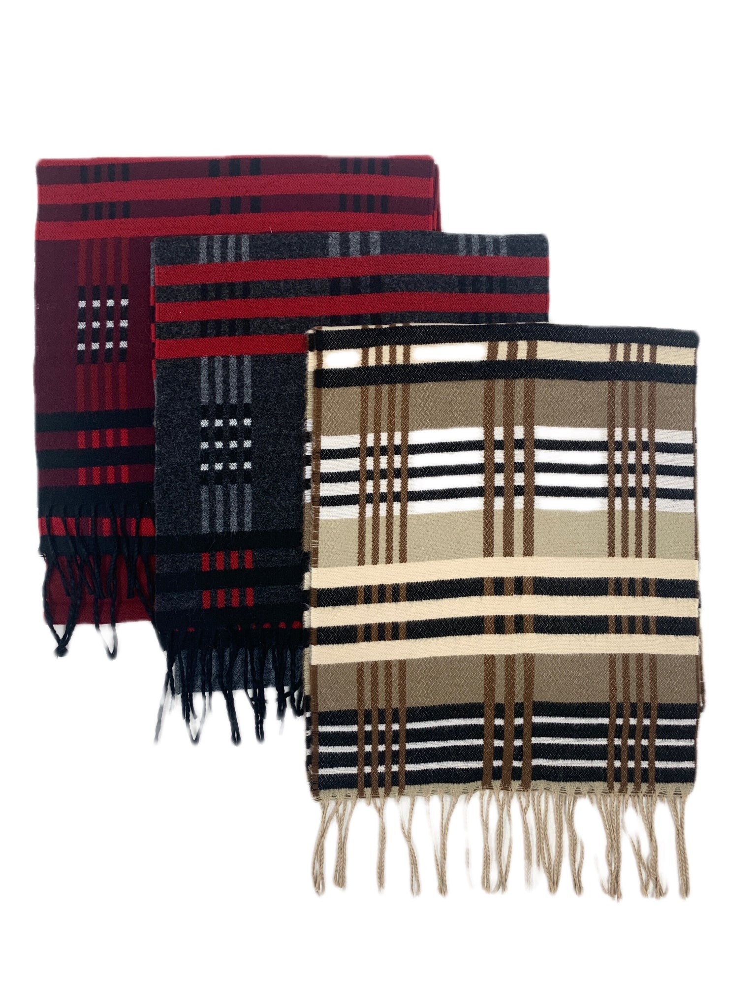 ROXY - Plaid Mélange Scarves - Made in Italy