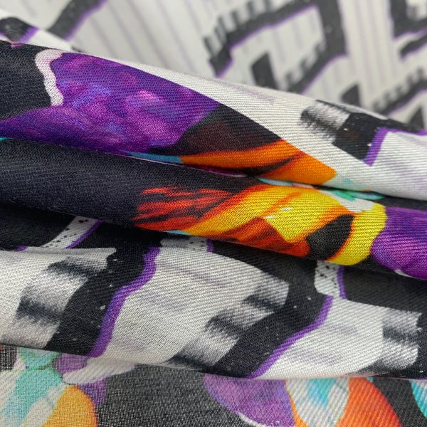 DS-2009 "MOONDANCE" - PETER PILOTTO DIGITAL PRINT CASHMERE MODAL SCARF. MADE IN ITALY
