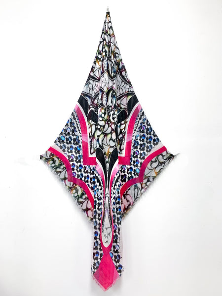 DS-2015 "DYNASTY" - PETER PILOTTO DIGITAL PRINT CASHMERE MODAL SCARF. MADE IN ITALY